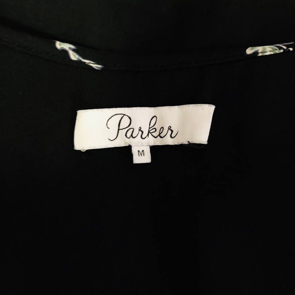 Parker Floral Open Shoulder Mini Dress Silk 0702 - Picture 6 of 7